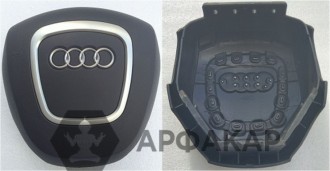 Крышка SRS airbag, накладка подушки безопасности в руль  Audi A3, A4, A6, A8, Q7 (04-)(4 спицы) заклёпки