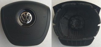 Крышка SRS airbag, накладка подушки безопасности в руль Volkswagen Touareg 2010-