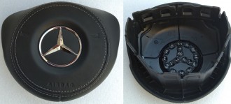 Крышка SRS airbag, накладка подушки безопасности в руль Mercedes Benz W213 Кожа